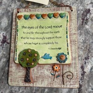 Inspirational Findings by Lori Seibert Wall  Plaque “The Eyes of the Lord…….”